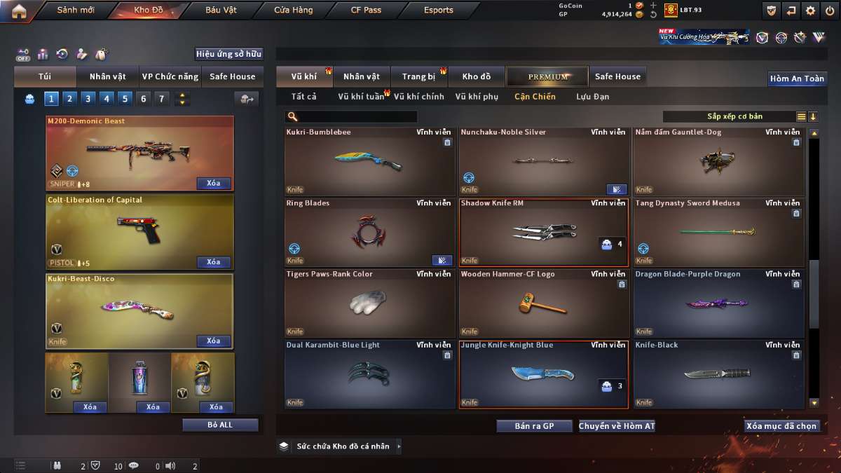 shop acc cf uy tin gia re
